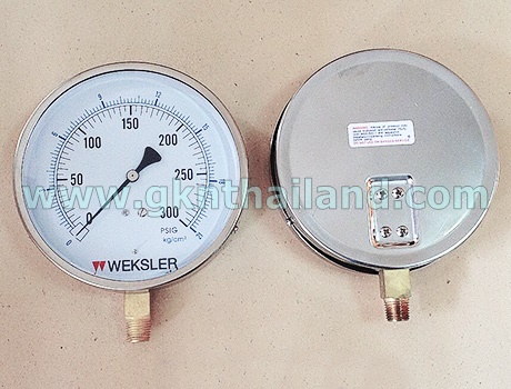 "WEKSLER" Pressure gauge Model : EA14MF 0-300 psi & 0-21 kg/cm2